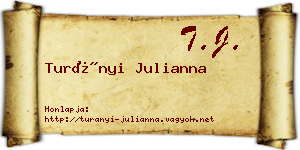 Turányi Julianna névjegykártya